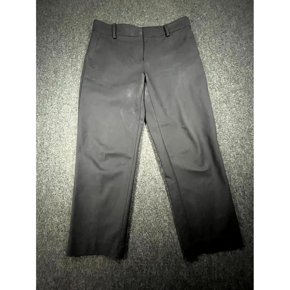 Loft The Riviera Slim Dress Pants Womens 4P Black Straight Leg Business Formal
